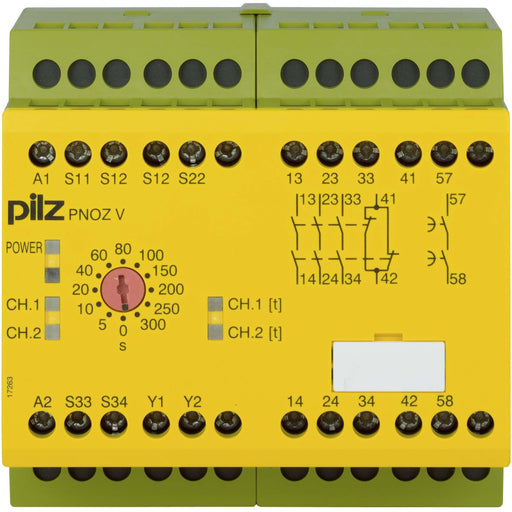 Pilz - Gerät zur Überwachung von sicherheitsgerichteten Stromkreisen Not-Aus-Schaltgerät PNOZ V #774791 300s24DC3n/o1n/c1n/o