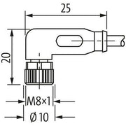 Murrelektronik - Konfektioniertes Sensor-Aktor-Kabel Verbindungsleitung 7000-88021-2300150 M8 St. 0° / M8 Bu. 9