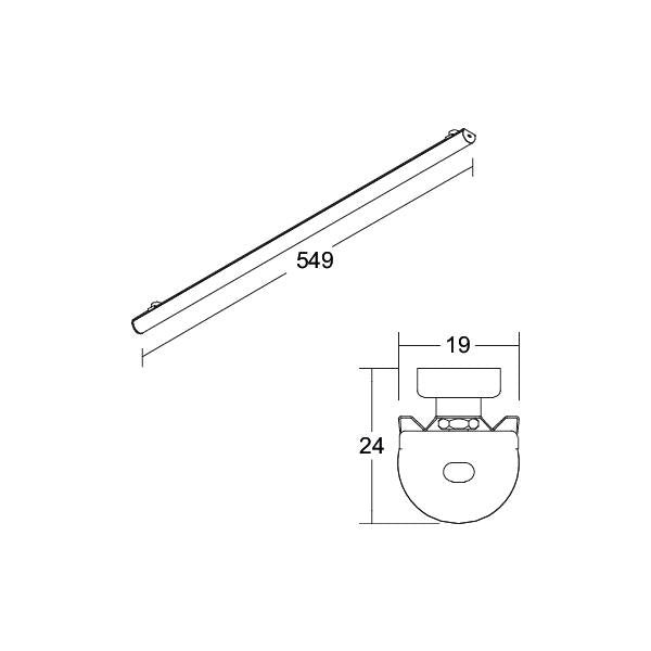 Brumberg Leuchten - Decken-/Wandleuchte LED-Sanierungseinsatz o.VG 80010003 549mm, 3000/4000K