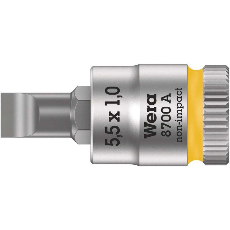 Wera - Schlitzschrauben-Einsatz für Steckschlüssel Zyklop Bit-Nuss 05003321001 1,0x5,5x28,0