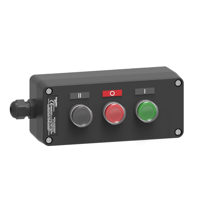 Schneider Electric - Befehls- und Meldegeräte-Kombination im Gehäuse Tasterstation XAWG310EX (isoliert) 3 Taster