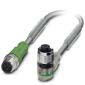 Phoenix Contact - Konfektioniertes Sensor-Aktor-Kabel Sensor-/Aktor-Kabel SAC-4P-M12M #1457102 4-pol.RAL7001 0,3m