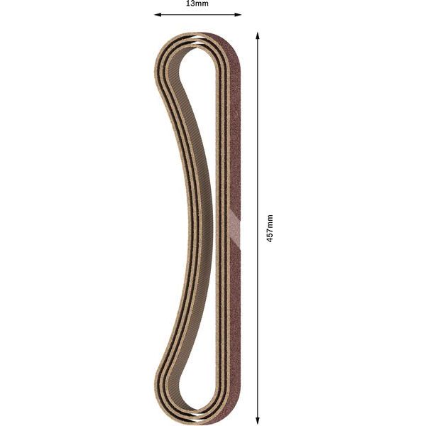 Bosch - Schleifpapier/Schleifvlies PRO X440 Schleifband, 13 x 2608606204 457 mm, G60, 3-tlg