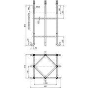 DEHN - Sockel für Fangeinrichtung Blitzschutz Ankerkorb AKO TBM FP565 f. Ortbeton m. 8xM24