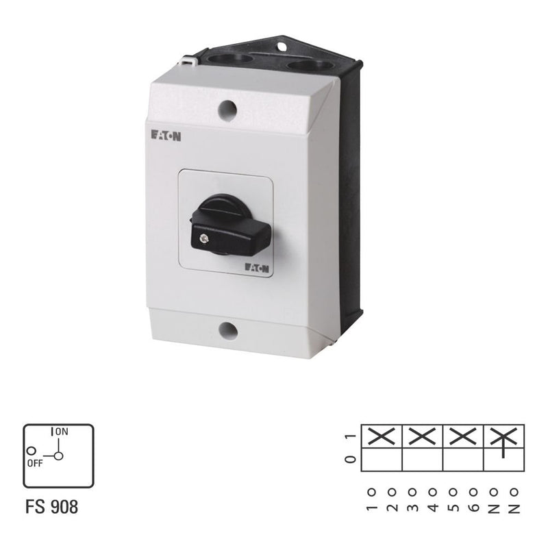 Eaton - Lasttrennschalter EIN-AUS-Schalter T3-2-10/I2 T3 32A Aufbau