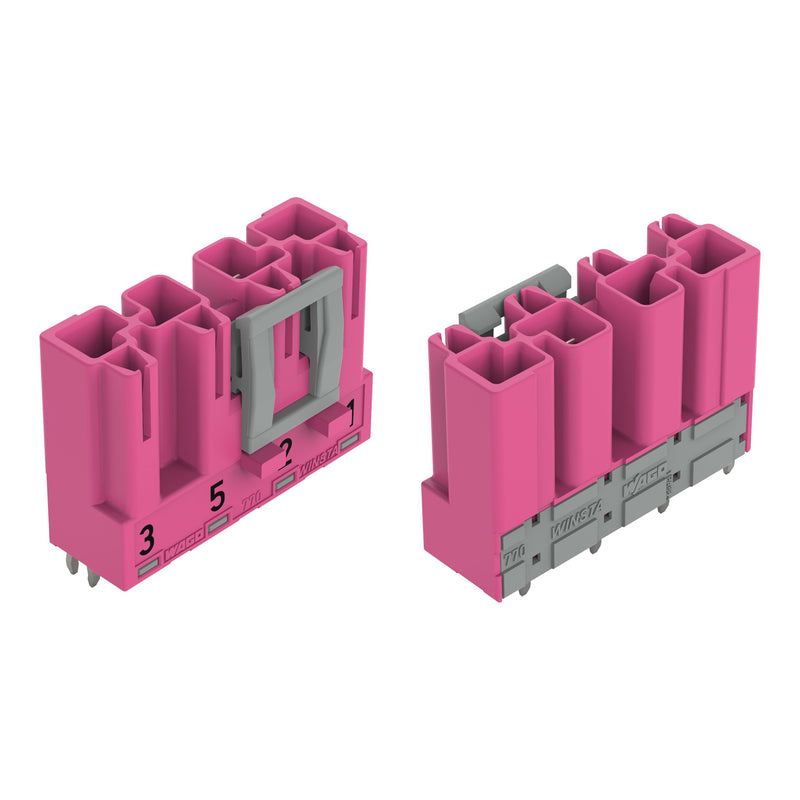 WAGO - Leiterplattensteckverbinder Stecker für Leiterplatten 770-894/081-000 4-polig,pink − 50 Stück
