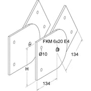 Niedax - Verbinder für Kabeltragsystem GFK-Gelenkverbinder ULGV 80 (1Paar)