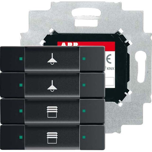 Busch-Jaeger - Bussystem-Tastsensor Bedienelement 4-fach 6127/01-885-500 schwarz matt