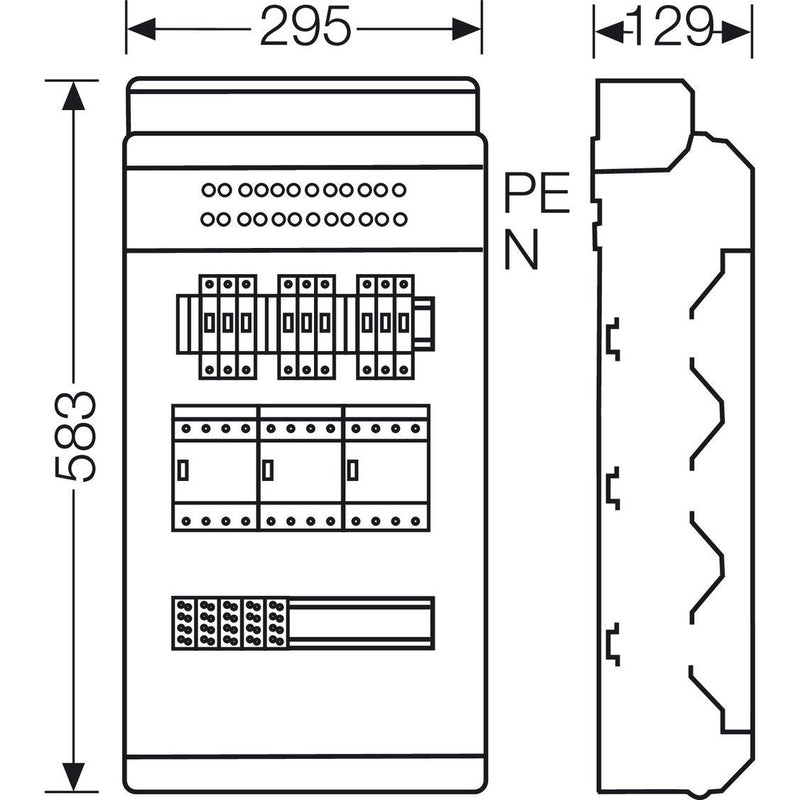 Hensel - Verteilerschrank für Energieversorgung Ladeverteiler KV EV 11kW 3100 f.3 Ladep. a 11kW