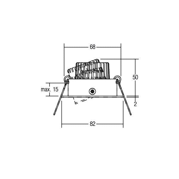 Brumberg Leuchten - Downlight/Strahler/Flutlicht LED-Einbaustrahler 230V 38147223 3000K edelstahl