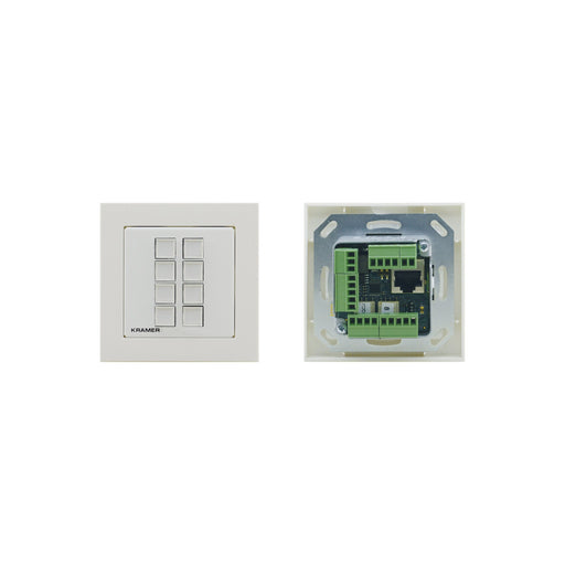 Kramer - Zentrales Steuersystem für Gebäude 8-Tasten Raumsteuerung RC-308/US-D(W/B) Frontblende sw/ws