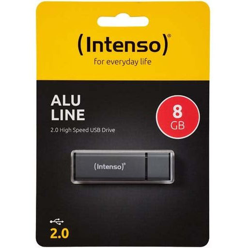 Intenso - Speichermedium digital USB 2.0 Stick 8GB Alu 3521461 ant (R)23MB/s,(W)6.5MB/s