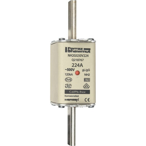 Mersen - Messersicherung NH-Sicherungseinsatz SF NH2GG50V224 Gr.2 gG 224A/500V KM