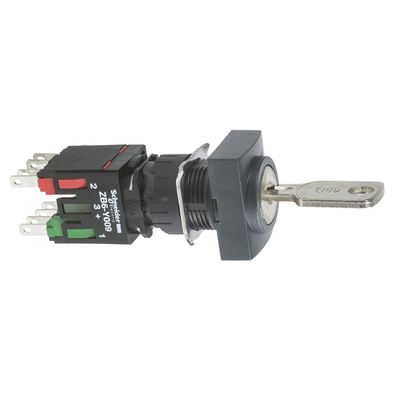 Schneider Electric - Wahlschalter, Komplettgerät Schlüsselschalter XB6DGC5B 2-Stell., 1S+1Ö