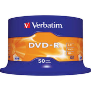 Verbatim - Speichermedium digital DVD-R 4.7GB/120Min/16x 43548 (VE50) Cakebox (50 Disc)