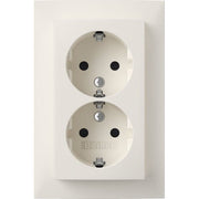 Berker - Steckdose SCHUKO-Doppelsteckdose 47591909 Abdeckplatte pws-mt