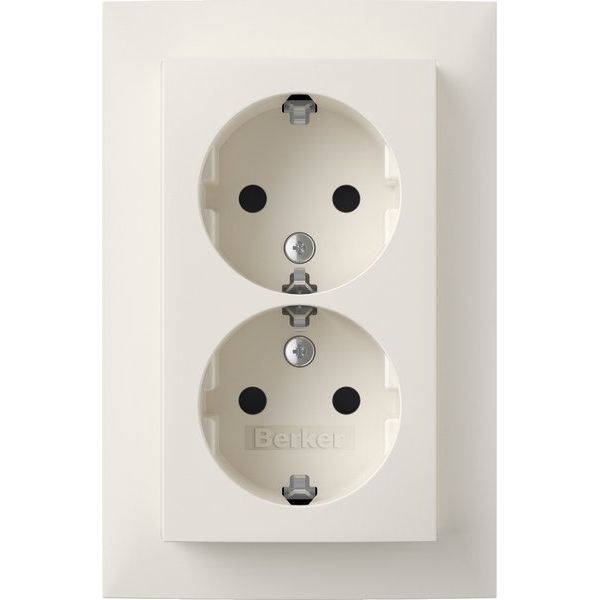 Berker - Steckdose SCHUKO-Doppelsteckdose 47591909 Abdeckplatte pws-mt