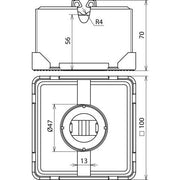 DEHN - Dachleitungshalter für Blitzschutz Dachleitungshalter 253 015 FB f.Flachdächer