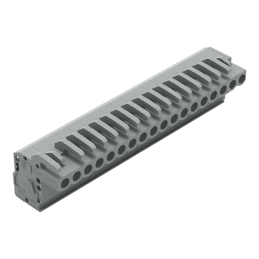 WAGO - Kabelsteckverbinder für Leiterplattensteckverbinder 1-Leiter Federleiste 232-118/026-000 CAGECLAMP 2,5mm²,gr − 25 Stück