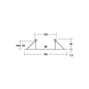 Brumberg Leuchten - Mechanisches Zubehör/Ersatzteile für Leuchten Reduzierring 81203180 D145mm, struktur-sw
