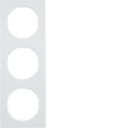 Berker - Abdeckrahmen Rahmen pows/gl 10132289 3fach