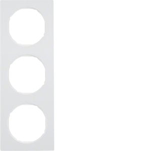 Berker - Abdeckrahmen Rahmen pows/gl 10132289 3fach
