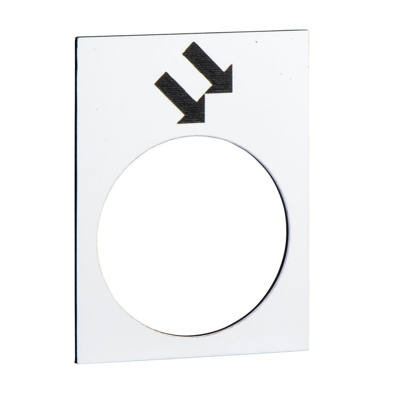Schneider Electric - Bezeichnungsschild für Befehlsgeräte Symbolschild ZB2BY4914 ws − 10 Stück