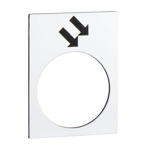 Schneider Electric - Bezeichnungsschild für Befehlsgeräte Symbolschild ZB2BY4914 ws − 10 Stück