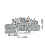 WAGO - Installations-Etagenklemme Installationsetagenklemme 2203-6651 2,5 mm² mit Drücker − 50 Stück