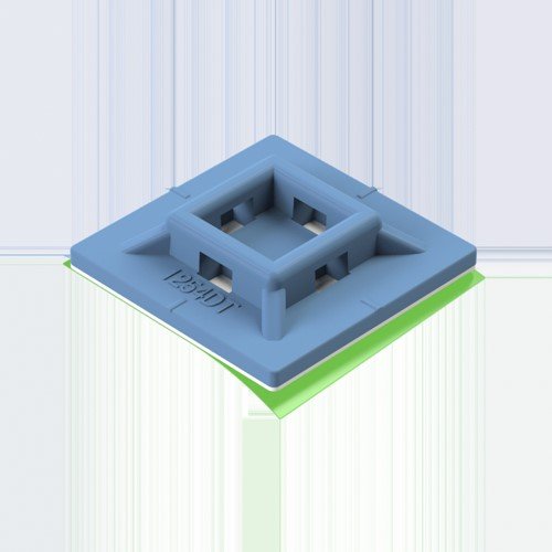 Unex - Befestigungssockel und -element für Kabelbinder Befestigungselemente 1254DT DT U62X blau − 500 Stück by Unex
