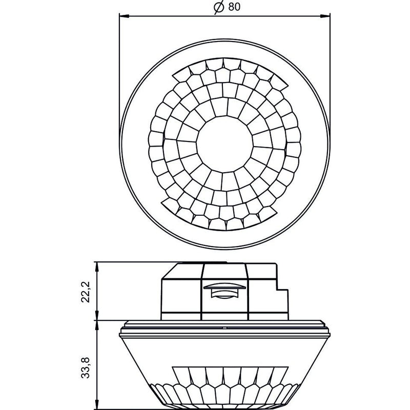 Theben - Bussystem-Bewegungsmelder KNX-Präsenzmelder LUXA103S360-28KNXUP Deckenmontage U
