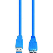 E+P Elektrik - Konfektioniertes A/V-Kabel USB3.0 Microkabel AB CC 334/2 2,5m,blau