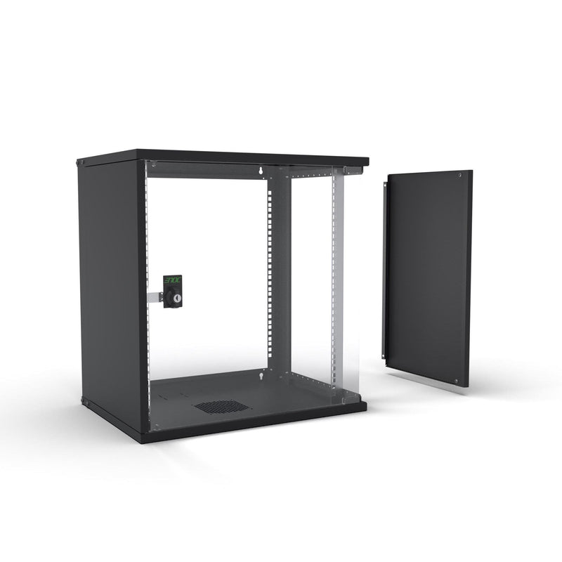 Enoc - Netzwerkgehäuse 19" Basic Wandschrank W3 12-4-S 12HE, 400mm Tief, sw
