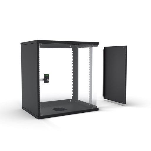 Enoc - Netzwerkgehäuse 19" Basic Wandschrank W3 12-4-S 12HE, 400mm Tief, sw
