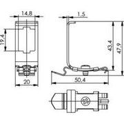 Telegärtner - Tragschienenadapter Hutschienenadapter 90/180 100022668 für AMJ/UMJ − 1 Stück