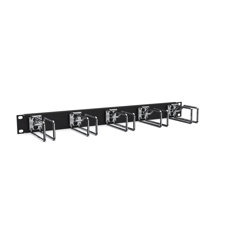 Enoc - Komponente für Verdrahtung, Kabeleinführung und -fixierung (Gehäuse/Schaltschr.) Querrangierpanel CPM 01-S 1 HE, sw/chrom