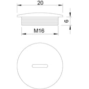 OBO Bettermann - Verschlussschraube Verschlußschraube 108 M16 PS Iso,lgr