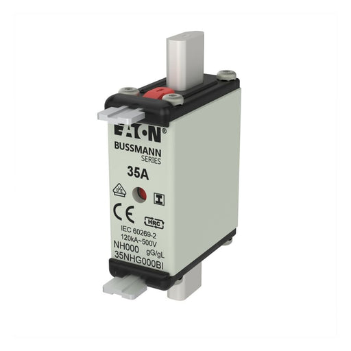 Eaton - Messersicherung Sicherungseinsatz Nieders. 35NHG000BI 35A AC 500V 120kA − 3 Stück
