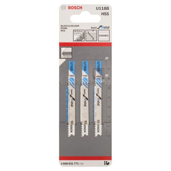 Bosch - Stichsägeblatt U 118 B 2608631771 Basic for Metal
