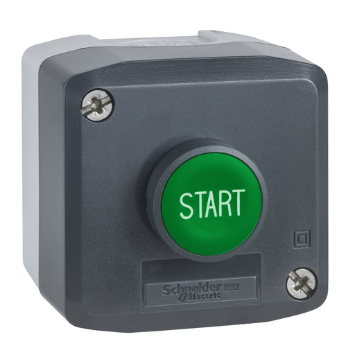Schneider Electric - Befehls- und Meldegeräte-Kombination im Gehäuse Gehäuse m.Taster XALD103 fl gn 1S (START) − 1 Stück by S
