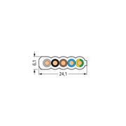 WAGO - Energiekabel < 1 kV, für ortsveränderlichen Einsatz Flachleitung 897-252 B2ca,5G2,5 mm²,grün