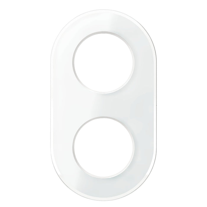 Elso - Abdeckrahmen Glasrahmen WDE011407 weiß,2-fach  − 1 Stück
