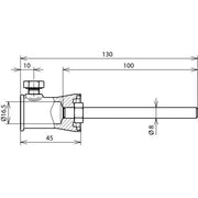 DEHN - Zubehör/Ersatzteile für Erdung und Blitzschutz Befestigungs-Adapter D16mm BA RD8 BB16 V2A ZG gerade