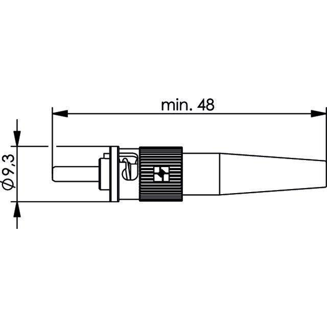 Telegärtner - LWL-Steckverbinder T-ST-Stecker SM 100007062 Keram/Met, f.2mm Kbl