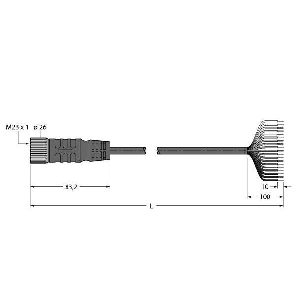 Turck - Konfektioniertes Sensor-Aktor-Kabel Passivverteiler CKM19-19-5/TXL