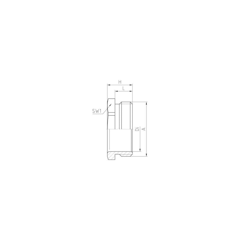 Jacob - Druckschraube MS-Druckschraube 03M12MO M12 X 1.5 − 100 Stück