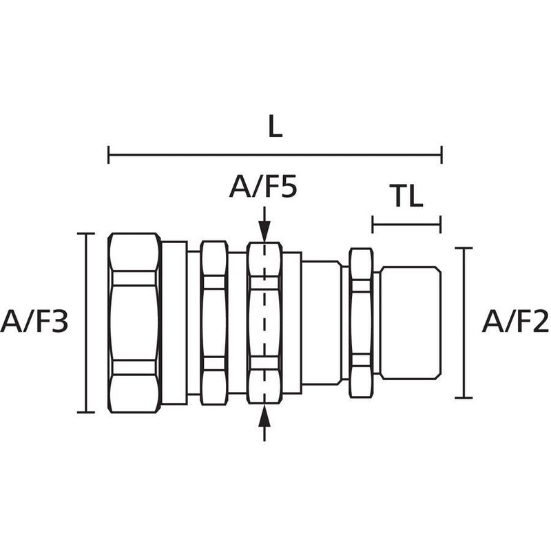 HellermannTyton - Metall-Schutzschlauch-Verschraubung Metall-Verschraubung LTS20-SCG-M20 − 10 Stück