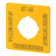 Eaton - Bezeichnungsschild für Befehlsgeräte Schild Not-Halt M22-XYK15 PL, EN, DE, IT
