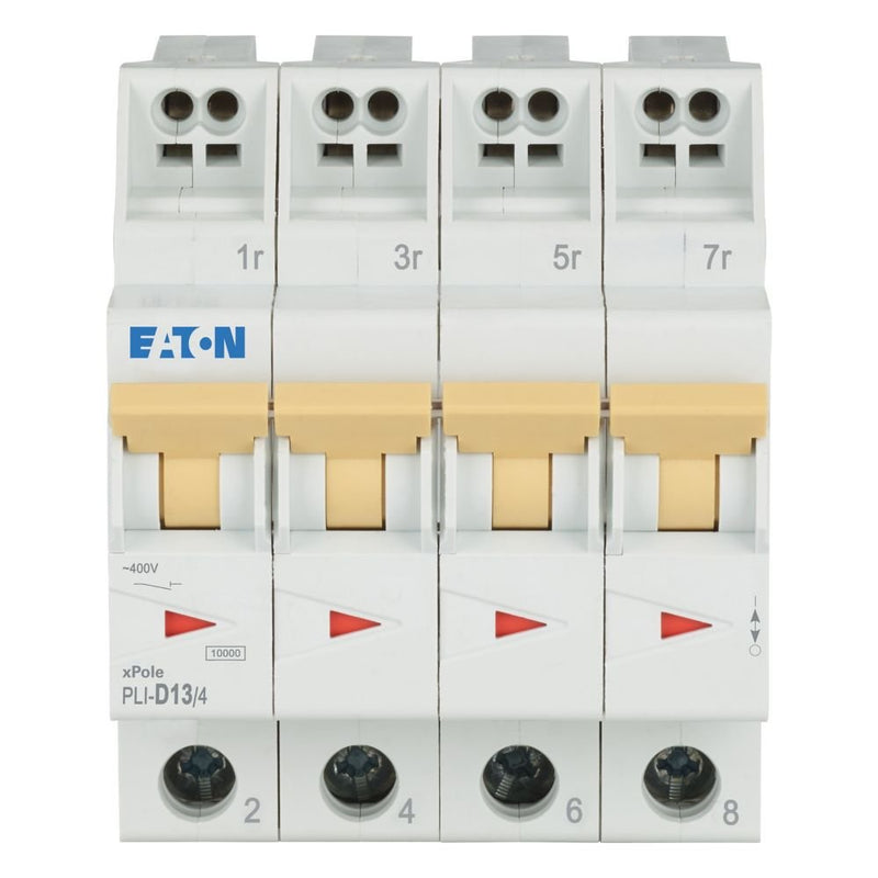Eaton - Leitungsschutzschalter PLI-D13/4 D 13A, 4p Steckkl