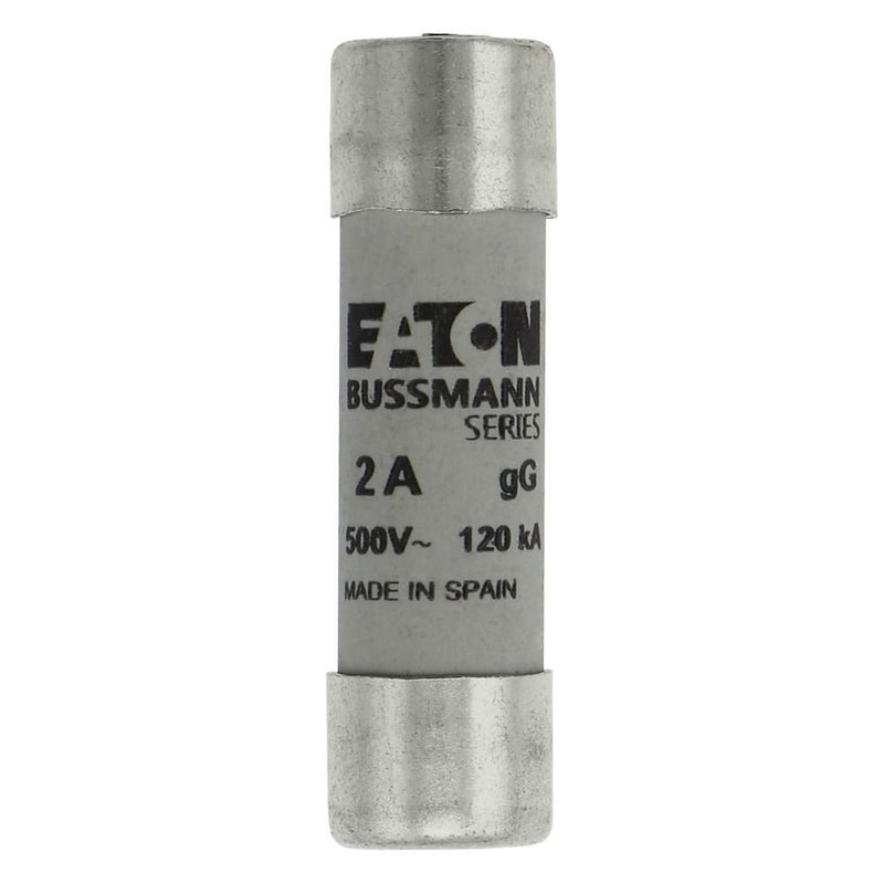 Eaton - Zylindrische Sicherung Sicherungseinsatz Nieders. CYL GG 14,#C14G2S 2A AC 500V 120kA − 10 Stück
